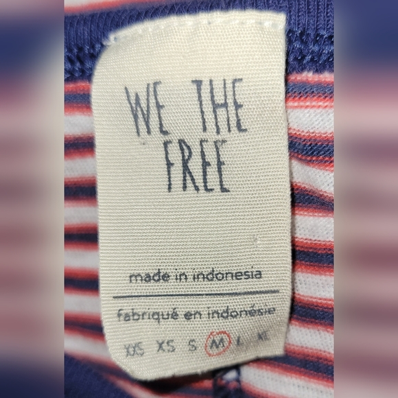 FREE PEOPLE We The Free Clare Slub Striped Short Sleeve Knit Tshirt Size… - Picture 4 of 5